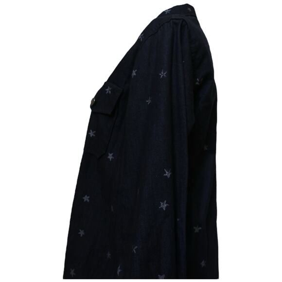 Current/Elliott The Perfect Shirt Washed Black with Mini Stars Size 1 - Picture 9 of 15